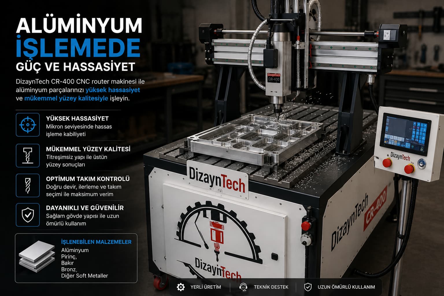 Alüminyum ve Pirinç İşleme İçin CNC Router Kullanılır mı?
